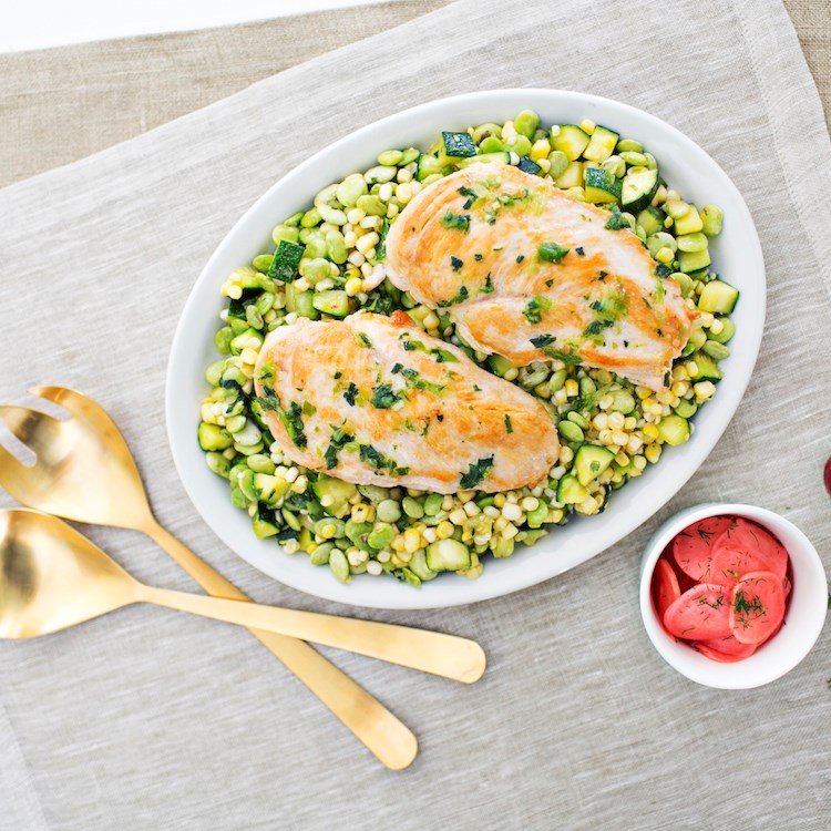 Picture of Seared Chicken& Basil Oil